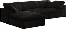 Load image into Gallery viewer, Cozy Black Velvet Cloud Modular Sectional