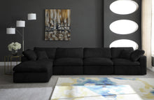 Load image into Gallery viewer, Cozy Black Velvet Cloud Modular Sectional