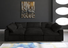 Load image into Gallery viewer, Cozy Black Velvet Cloud Modular Sectional