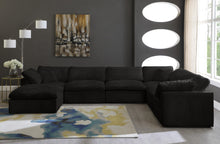 Load image into Gallery viewer, Cozy Black Velvet Cloud Modular Sectional