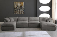 Load image into Gallery viewer, Cozy Grey Velvet Cloud Modular Sectional