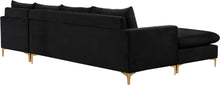 Load image into Gallery viewer, Naomi Black Velvet 2pc. Reversible Sectional