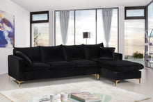 Load image into Gallery viewer, Naomi Black Velvet 2pc. Reversible Sectional