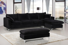 Load image into Gallery viewer, Naomi Black Velvet 2pc. Reversible Sectional