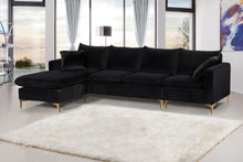 Load image into Gallery viewer, Naomi Black Velvet 2pc. Reversible Sectional