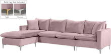 Load image into Gallery viewer, Naomi Pink Velvet 2pc. Reversible Sectional