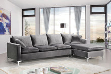 Load image into Gallery viewer, Naomi Grey Velvet 2pc. Reversible Sectional