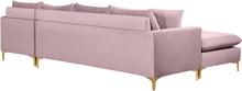 Load image into Gallery viewer, Naomi Pink Velvet 2pc. Reversible Sectional