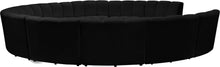 Load image into Gallery viewer, Infinity Black Velvet 11pc. Modular Sectional