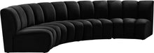 Load image into Gallery viewer, Infinity Black Velvet 4pc. Modular Sectional