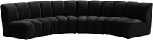 Load image into Gallery viewer, Infinity Black Velvet 4pc. Modular Sectional