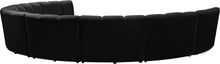 Load image into Gallery viewer, Infinity Black Velvet 8pc. Modular Sectional