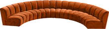 Load image into Gallery viewer, Infinity Cognac Velvet 6pc. Modular Sectional