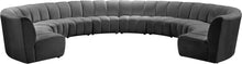 Load image into Gallery viewer, Infinity Grey Velvet 10pc. Modular Sectional