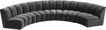Load image into Gallery viewer, Infinity Grey Velvet 5pc. Modular Sectional