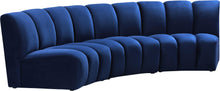 Load image into Gallery viewer, Infinity Navy Velvet 3pc. Modular Sectional