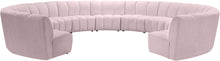 Load image into Gallery viewer, Infinity Pink Velvet 11pc. Modular Sectional