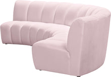 Load image into Gallery viewer, Infinity Pink Velvet 3pc. Modular Sectional