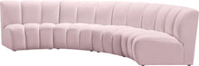 Load image into Gallery viewer, Infinity Pink Velvet 4pc. Modular Sectional