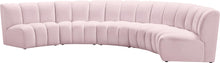 Load image into Gallery viewer, Infinity Pink Velvet 5pc. Modular Sectional