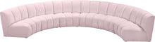Load image into Gallery viewer, Infinity Pink Velvet 6pc. Modular Sectional