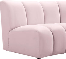 Load image into Gallery viewer, Infinity Pink Velvet 6pc. Modular Sectional