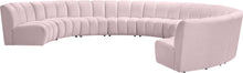 Load image into Gallery viewer, Infinity Pink Velvet 9pc. Modular Sectional
