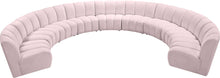 Load image into Gallery viewer, Infinity Pink Velvet 9pc. Modular Sectional