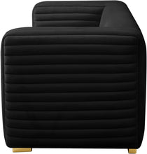 Load image into Gallery viewer, Ravish Black Velvet Loveseat