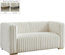 Load image into Gallery viewer, Ravish Cream Velvet Loveseat
