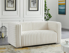 Load image into Gallery viewer, Ravish Cream Velvet Loveseat
