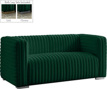Load image into Gallery viewer, Ravish Green Velvet Loveseat