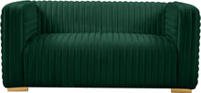 Load image into Gallery viewer, Ravish Green Velvet Loveseat