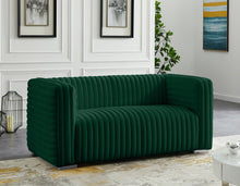 Load image into Gallery viewer, Ravish Green Velvet Loveseat