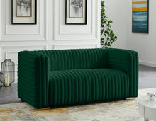 Load image into Gallery viewer, Ravish Green Velvet Loveseat