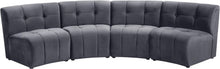 Load image into Gallery viewer, Limitless Grey Velvet 4pc. Modular Sectional