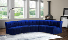 Load image into Gallery viewer, Limitless Navy Velvet 5pc. Modular Sectional