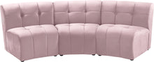 Load image into Gallery viewer, Limitless Pink Velvet 3pc. Modular Sectional