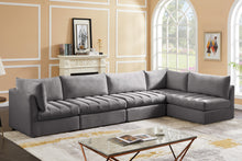 Load image into Gallery viewer, Jacob Grey Velvet Modular Sectional
