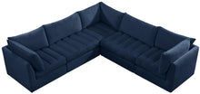 Load image into Gallery viewer, Jacob Navy Velvet Modular Sectional