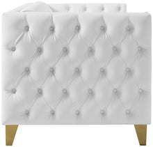 Load image into Gallery viewer, Michelle White Faux Leather Loveseat