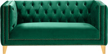 Load image into Gallery viewer, Michelle Green Velvet Loveseat