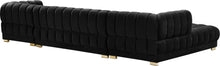Load image into Gallery viewer, Gwen Black Velvet 3pc. Sectional (3 Boxes)