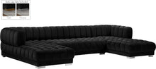 Load image into Gallery viewer, Gwen Black Velvet 3pc. Sectional (3 Boxes)