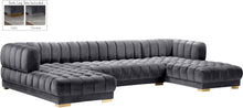Load image into Gallery viewer, Gwen Grey Velvet 3pc. Sectional (3 Boxes)