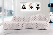 Load image into Gallery viewer, Royal Cream Velvet 2pc. Sectional