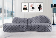 Load image into Gallery viewer, Royal Grey Velvet 2pc. Sectional