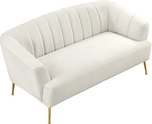 Load image into Gallery viewer, Tori Cream Velvet Loveseat