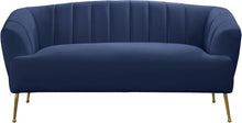 Load image into Gallery viewer, Tori Navy Velvet Loveseat