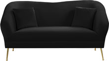 Load image into Gallery viewer, Hermosa Black Velvet Loveseat